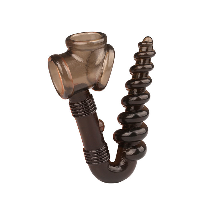 Dual Penius Ring with Spiral Texture Design - Black - image 5
