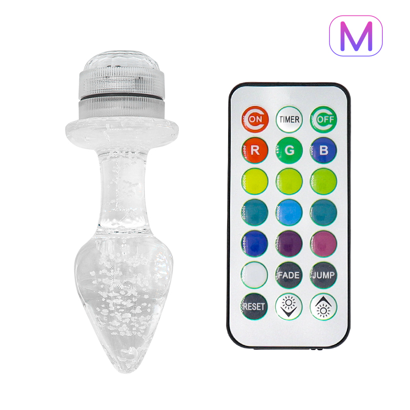 Remote Control Led Crystal Anal Butt Plug