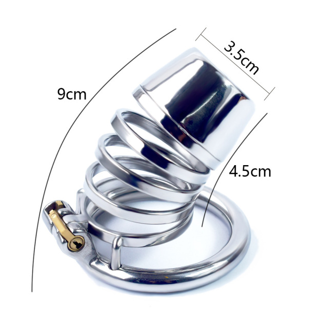 Stainless Steel Chastity Cage 40-50mm Ring -WeLovePlugs