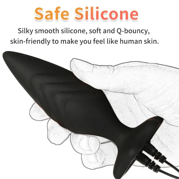 Electro-Stimulating Patterned Vibrating Butt Plug