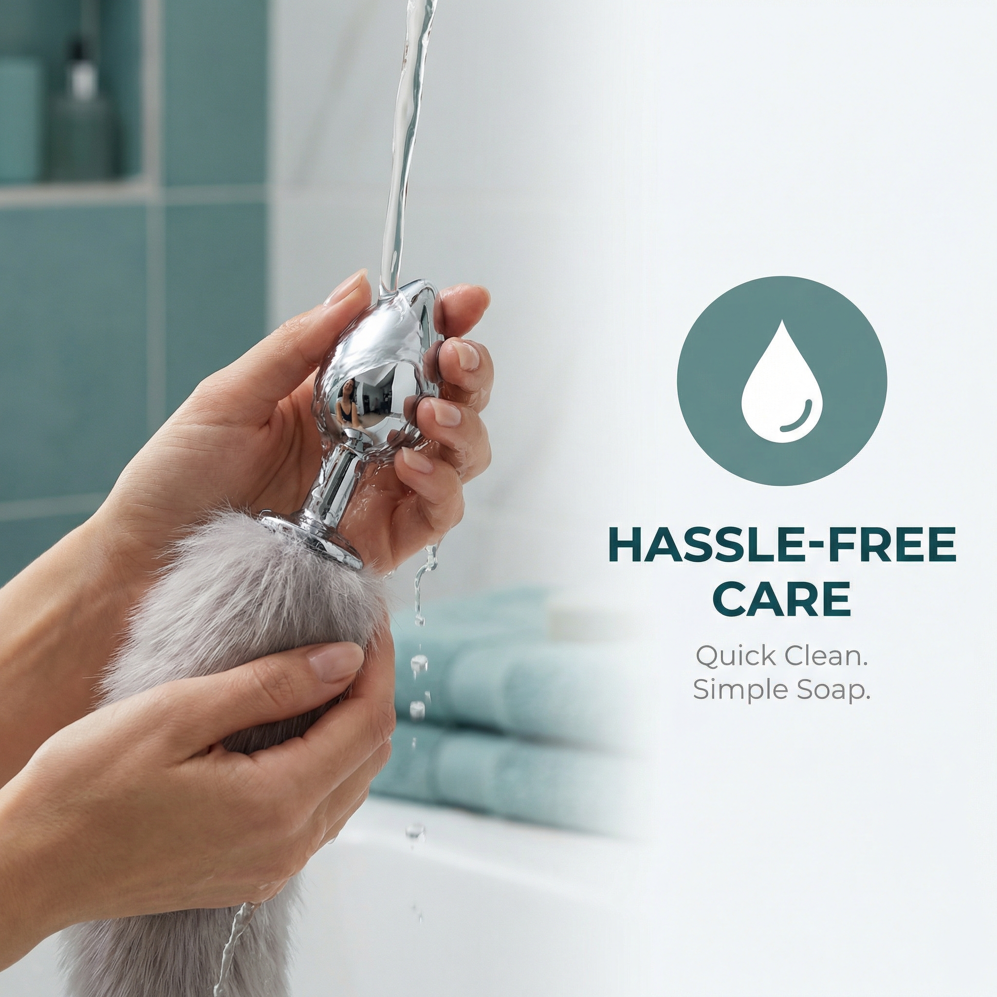 Gray Fox Tail Butt Plug • 18.1 Inch Tail - image 10