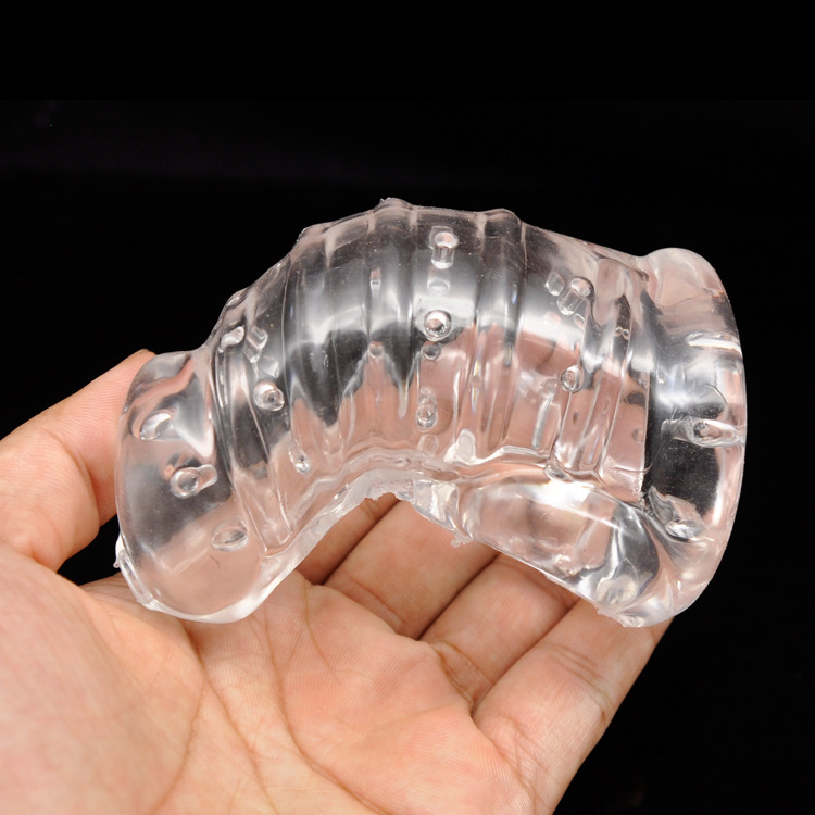 Beaded Silicone Sleeve Male Chastity Device -WeLovePlugs
