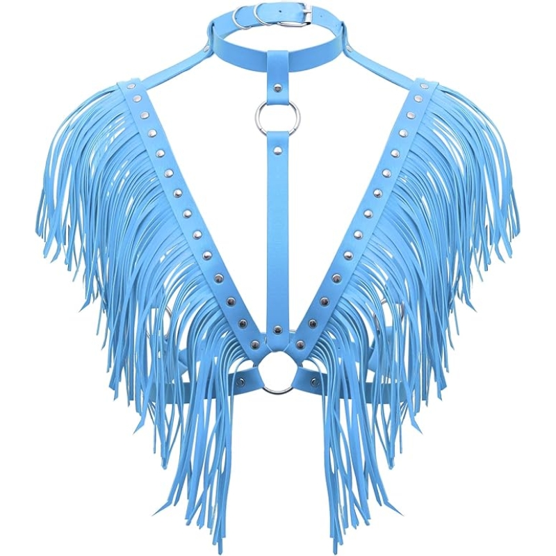 FlexLuxe Adjustable Lingerie Harness Tassel Cape-WeLovePlugs