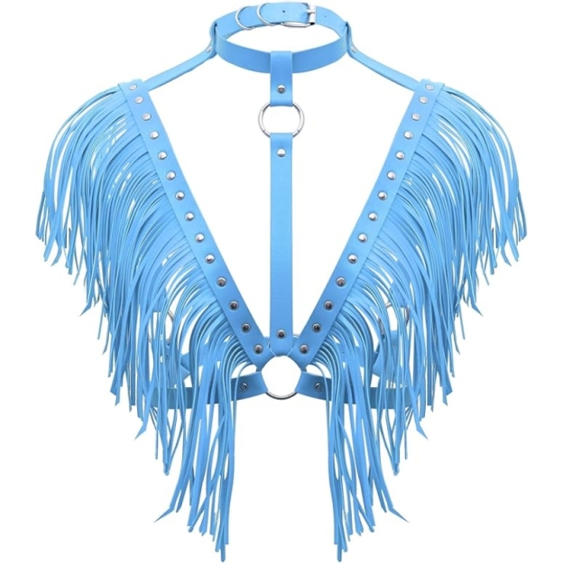 FlexLuxe Adjustable Lingerie Harness Tassel Cape-WeLovePlugs