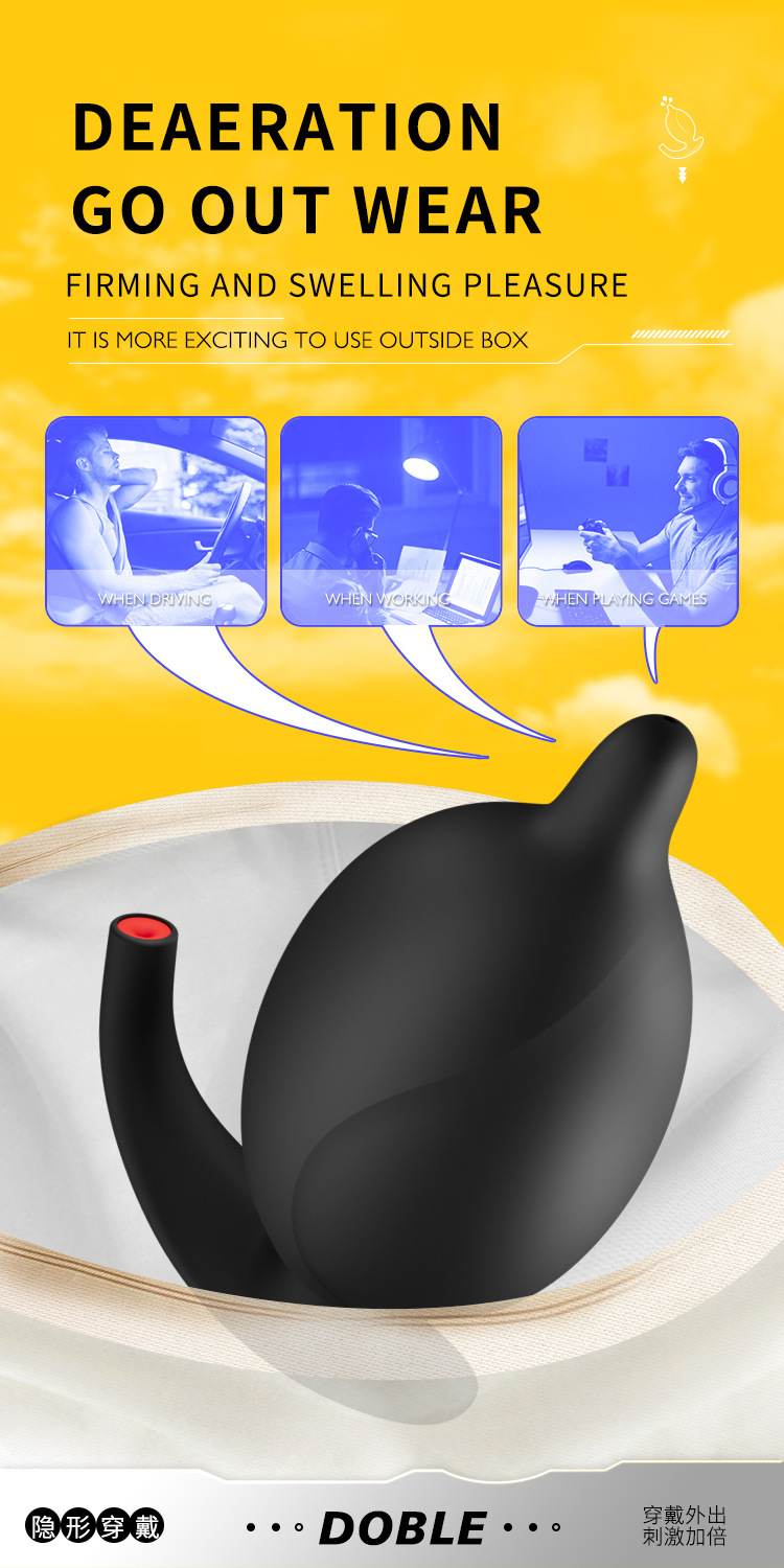 Inflatable & Detachable Enema Butt Plug