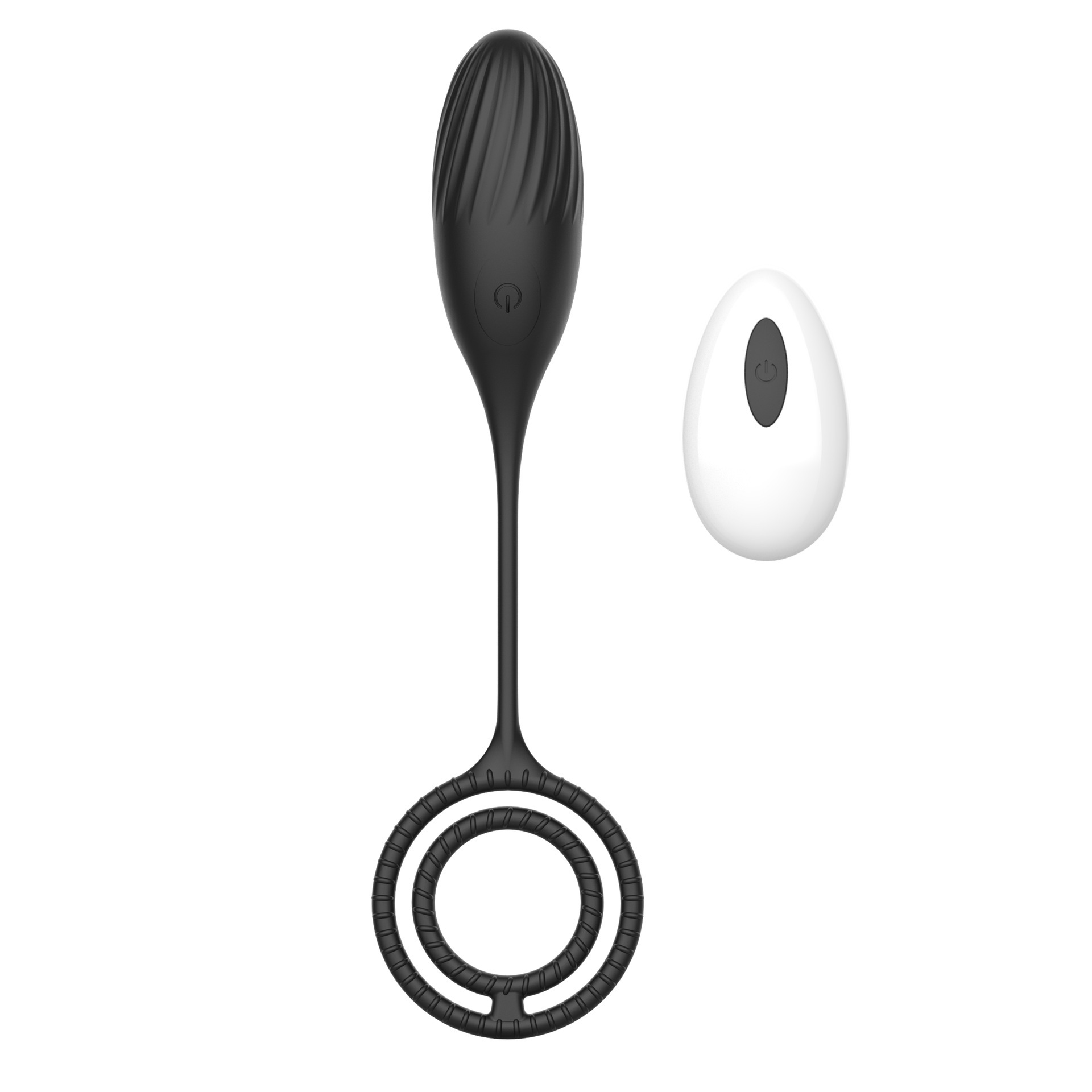Rechargeable Silicone Butt Plug with Dual Rings & 10 Vibrations