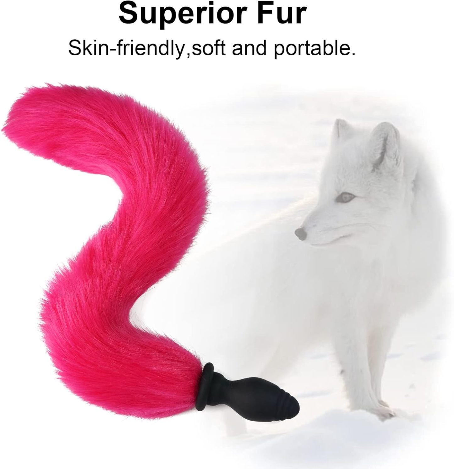Multicolor Fox Tail Light Up Butt Plug with Remote