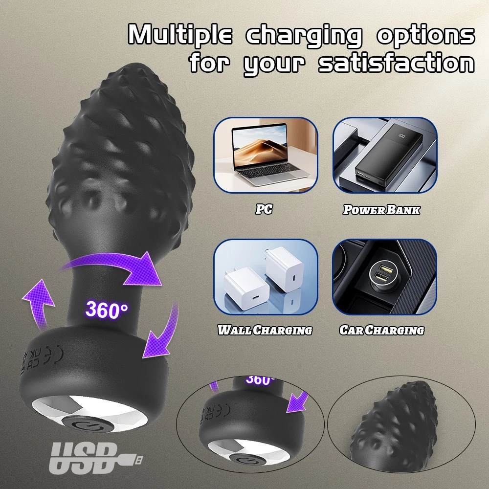 10-Mode 360° Rotating App-Controlled Anal Plug - image 10