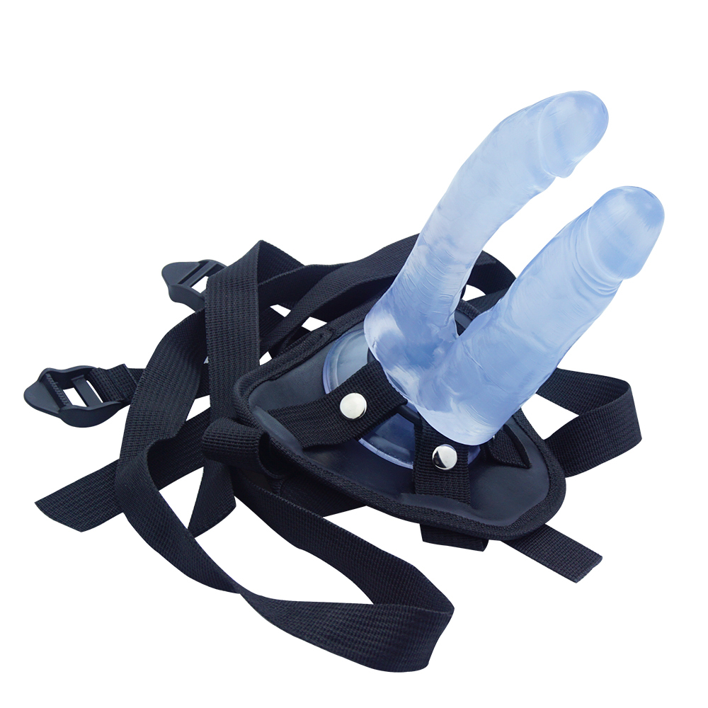 Realistic Suction Cup Double End Strap On Dildo – Wearable & Hands-Free