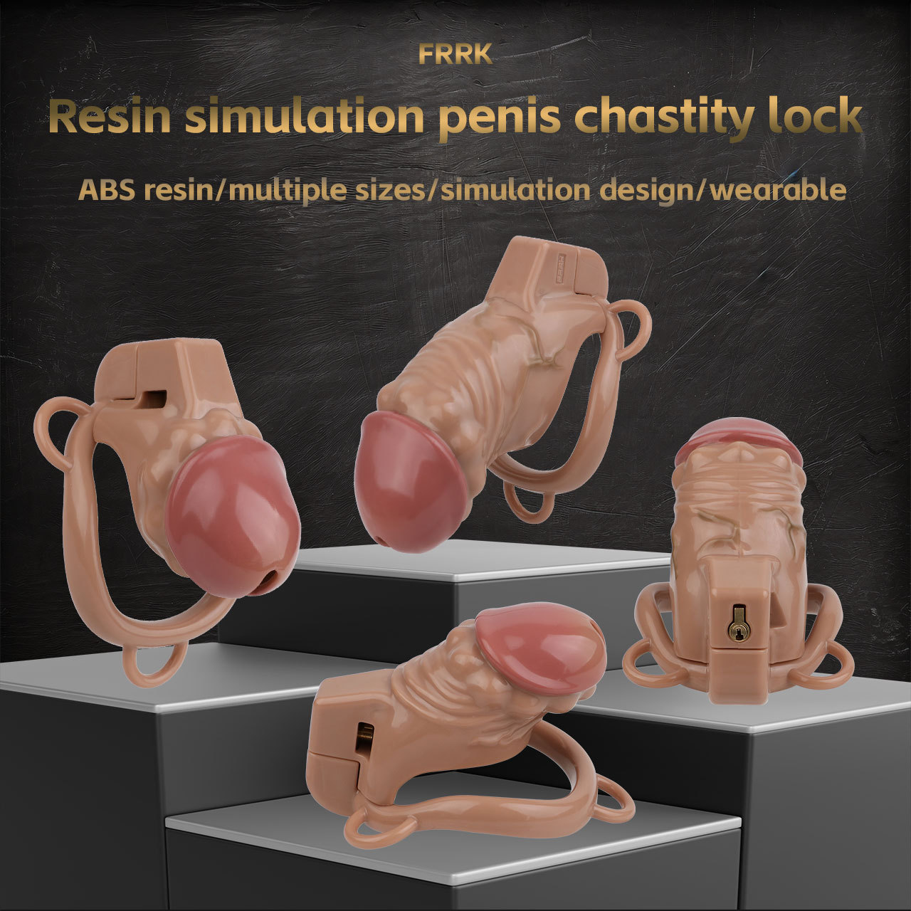 Realistic Phallic Chastity Cage - Breathable Resin Restraint-WeLovePlugs