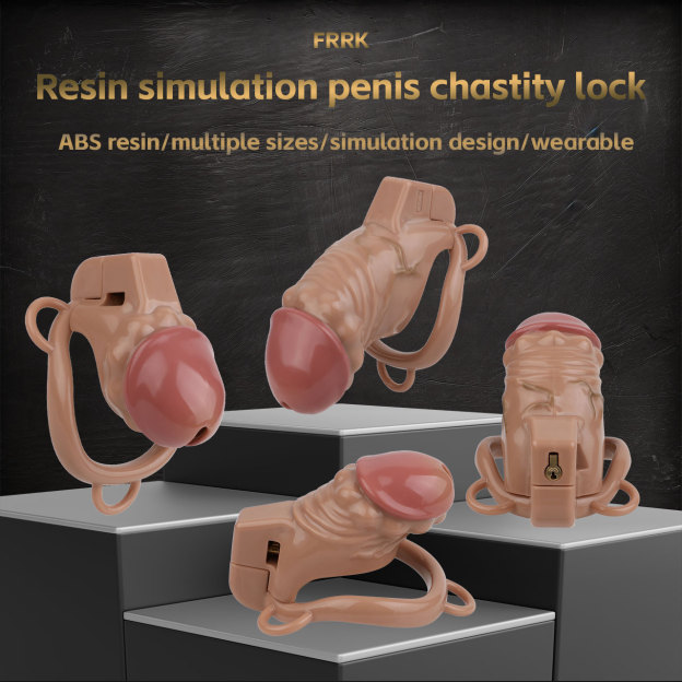 Realistic Phallic Chastity Cage - Breathable Resin Restraint-WeLovePlugs