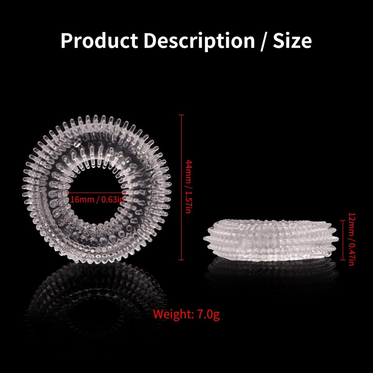 Silicone Spiky Cock Ring 