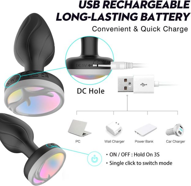 Lumos Smart Remote Control Anal Butt Plug-WeLovePlugs