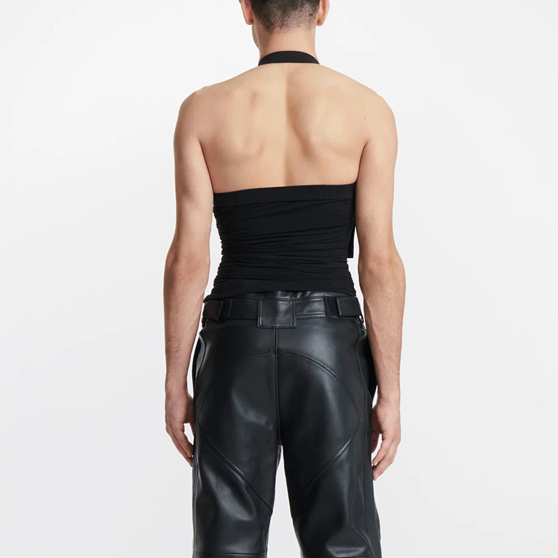 Men's Knit Halter Tank Top - image 2