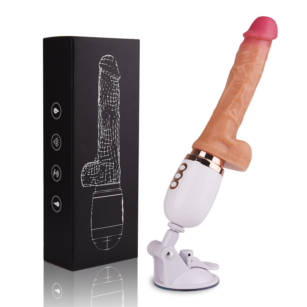 Auto Thrusting Dildo with Remote – 10 Vibration & 3 Pulsation Modes, Hands-Free Fucking Machine-WeLovePlugs