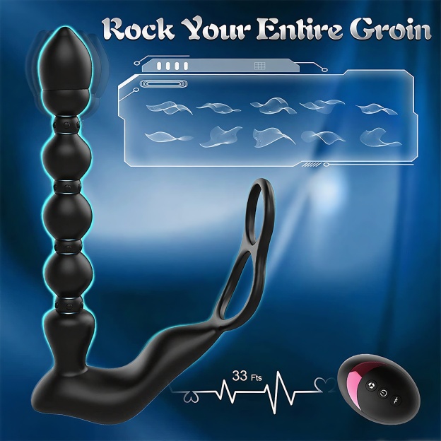 7.3'' Dual-Motor Prostate Massager with Remote Control & Flexible Anal Beads - image 8