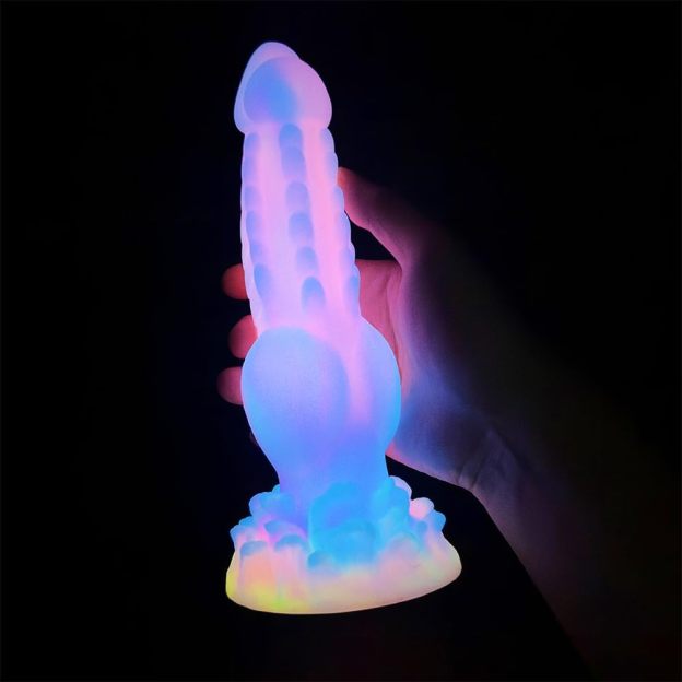 8.85'' Dog Knot Dildo with Multi-Texture Design & Glow-in-the-Dark Effect - image 1