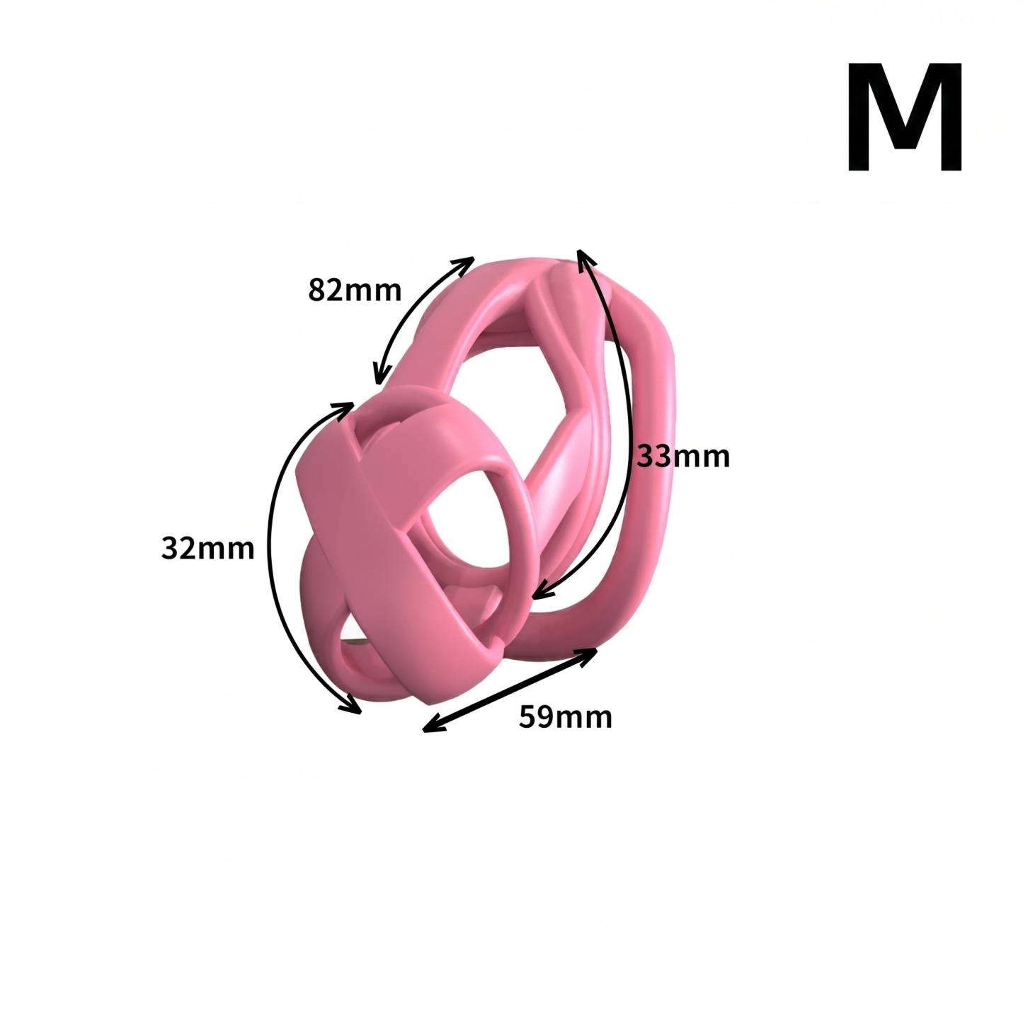 StealthCore Male Chastity Cage - Pink M Flat Ring - image 14