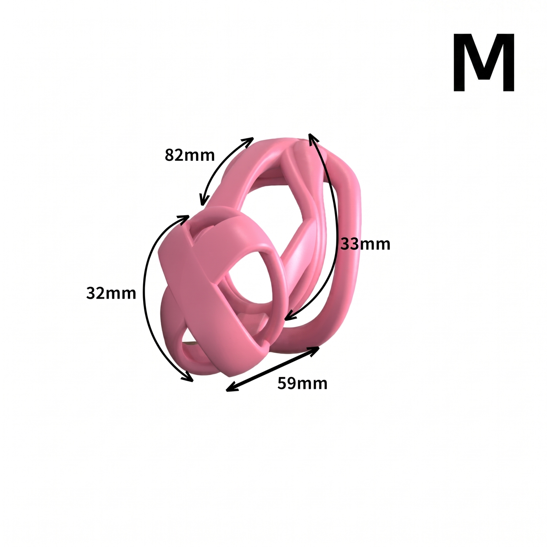 StealthCore Male Chastity Cage - Pink M Flat Ring - image 14