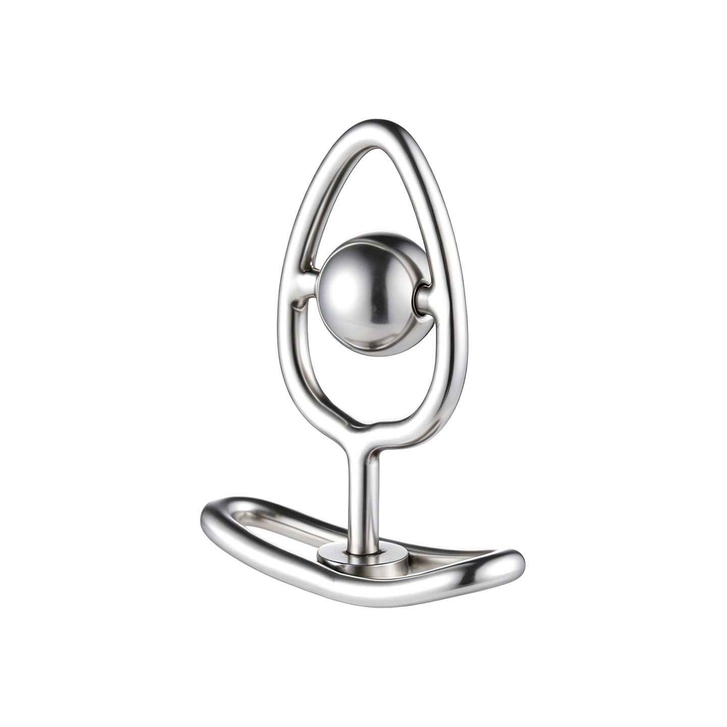 Hollow Metal Butt Plug with Intimate Center Bead - image 4