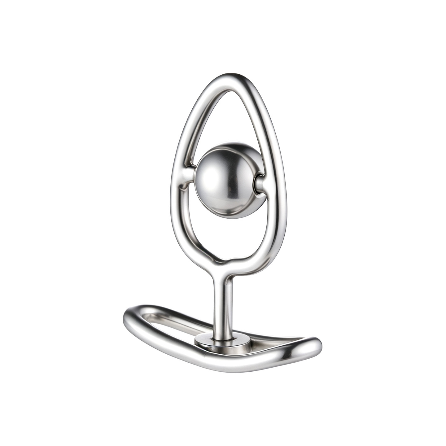 Hollow Metal Butt Plug with Intimate Center Bead - image 4