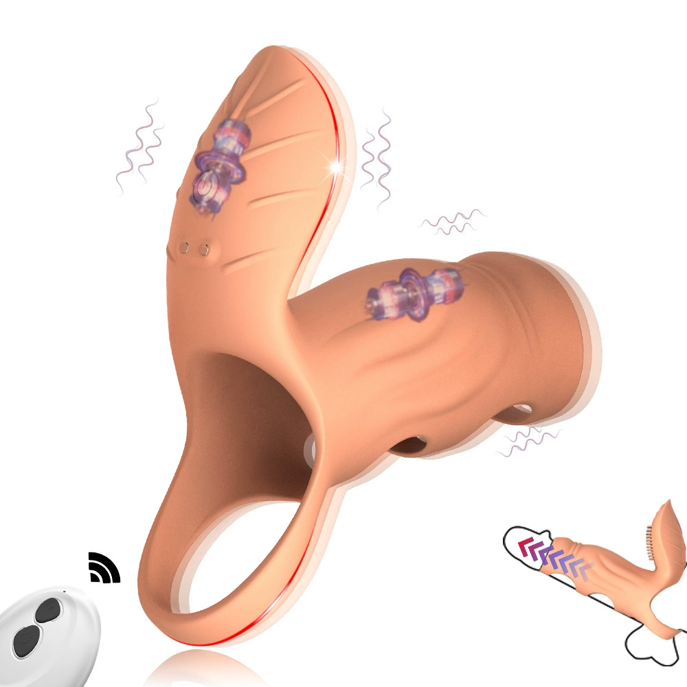 extra large sex toys 2 in 1 Silicone Vibrating Penis Sleeve Enhances Girth – WeLovePlugs main image 1