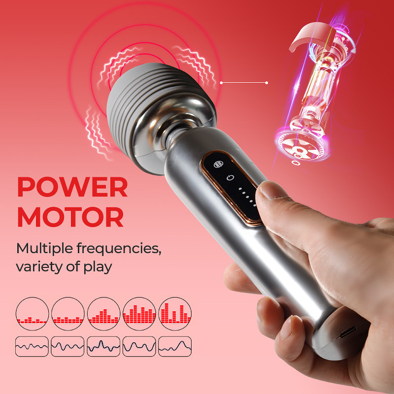 Wand Massagers Shining Metallic luster Recargable-WeLovePlugs