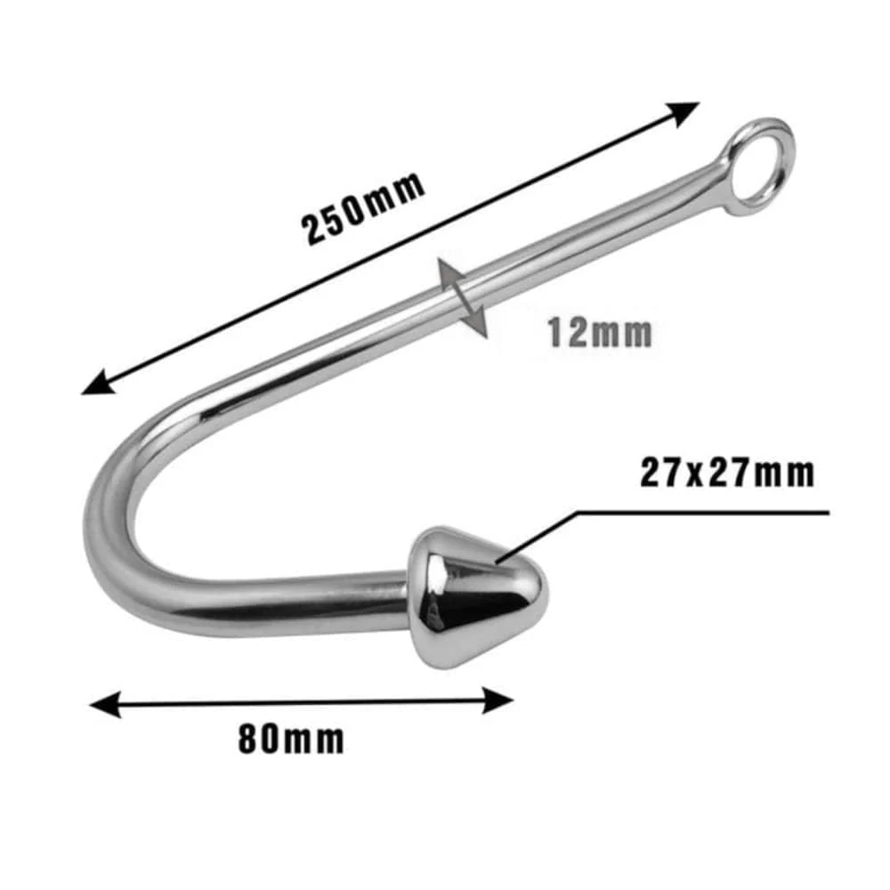 Cone-Shaped Bead Metal Anal Hook - image 5