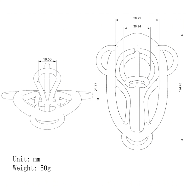 Blush Aura Resin Chastity Clamp - image 3