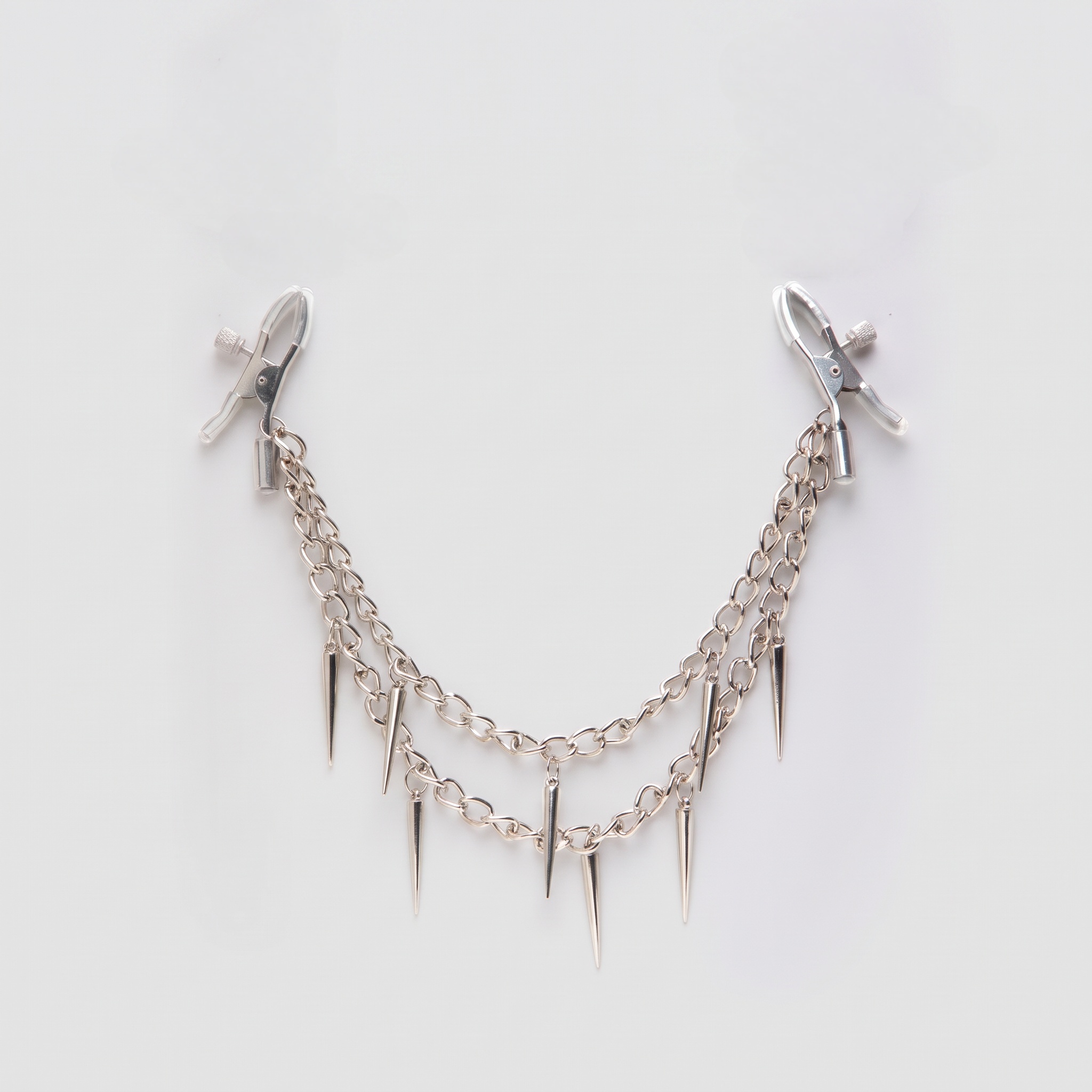 Spiked Chain Adjustable Nipple Clamps - image 3