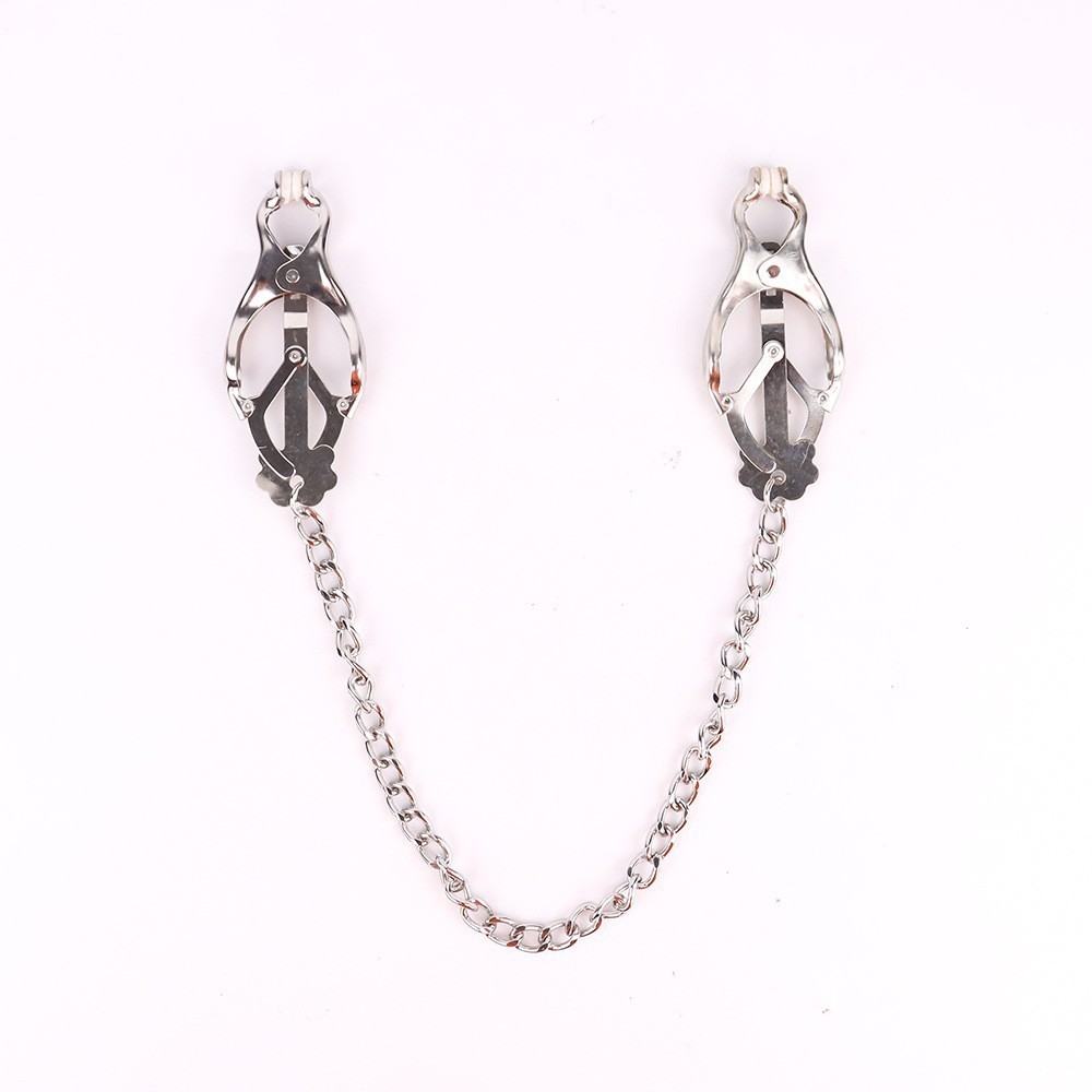 Industrial Clover Metal Nipple Clamps with Textured Pads - image 1