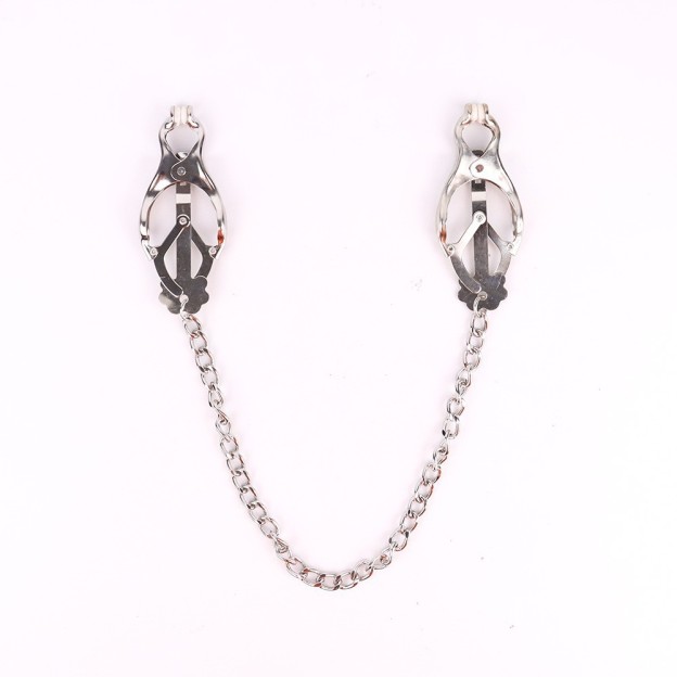 Industrial Clover Metal Nipple Clamps with Textured Pads - image 1