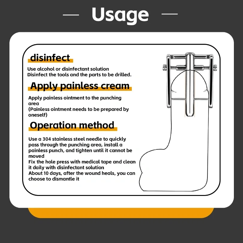 Stainless Steel Piercing Tool Urethral Sounding Penis Expander-WeLovePlugs