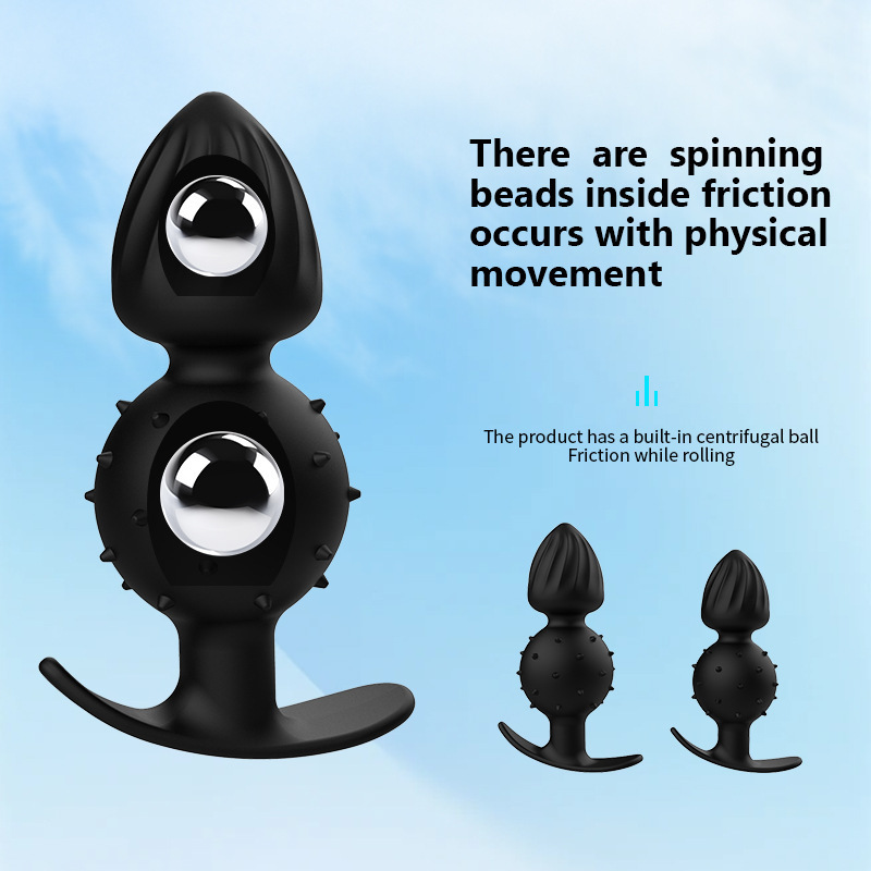 Ribbed Anal Trainer Plug with Built-In Rattle Ball – Wearable and Stimulating Design-WeLovePlugs