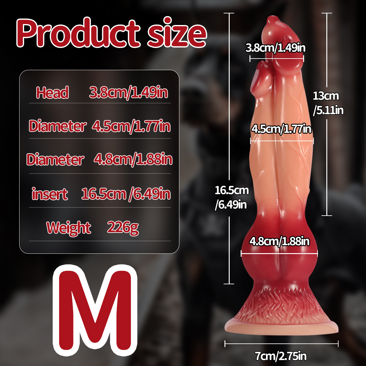 Triple-Knot Canine Fantasy Dildo - Nude - M - image 15