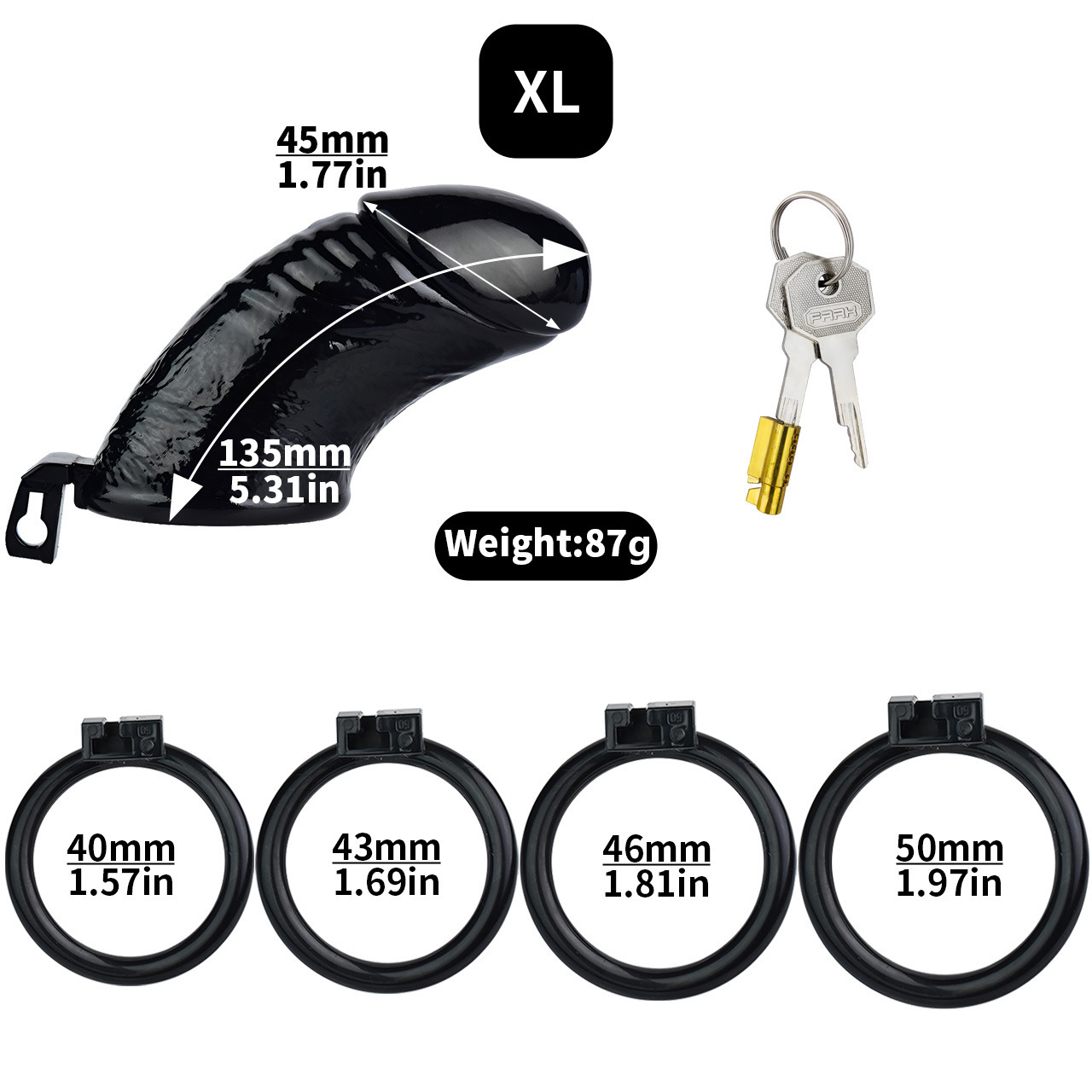 Thick Dick Resin Chastity Cage-WeLovePlugs