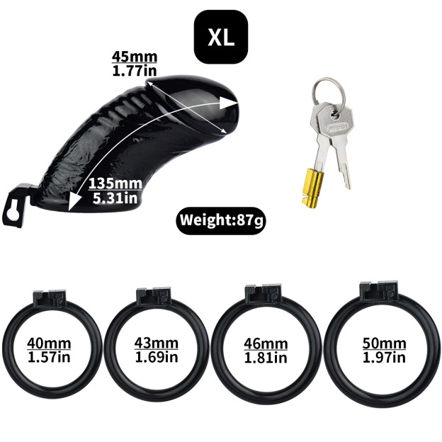 Thick Dick Resin Chastity Cage-WeLovePlugs