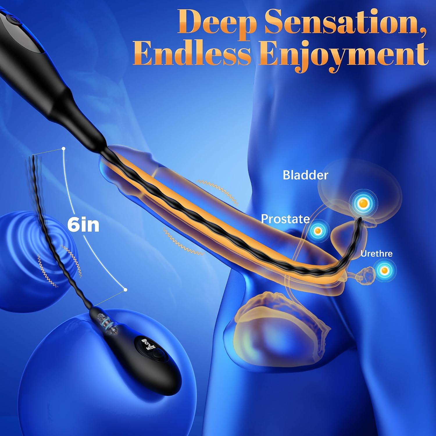 9-Mode Urethral Vibrating Sounding Rod - image 3
