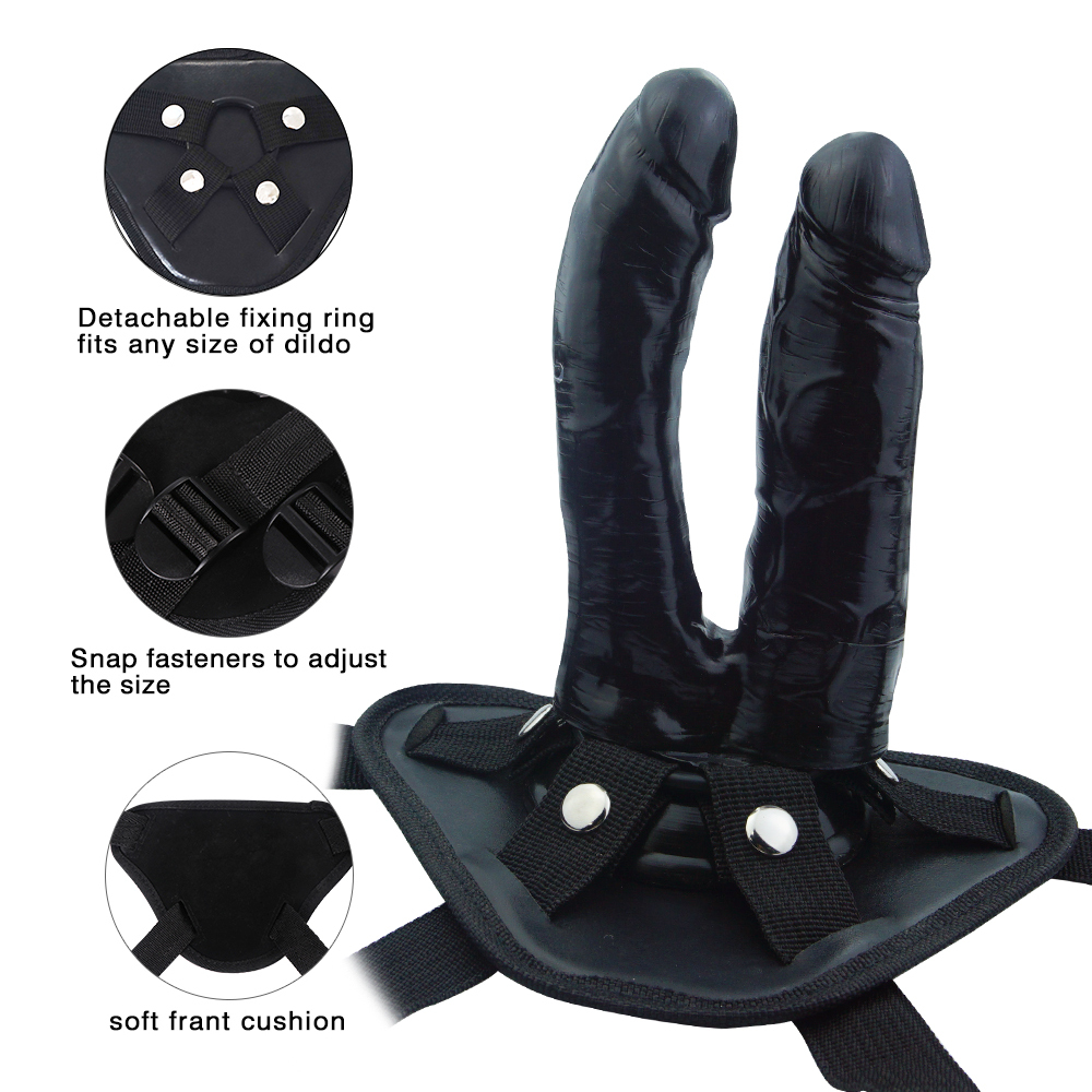 Realistic Suction Cup Double End Strap On Dildo – Wearable & Hands-Free