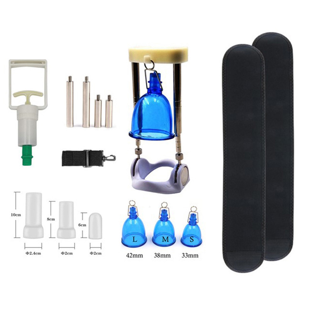 Male Penis Stretcher Pump Enlargement Hanger Belt Set -WeLovePlugs