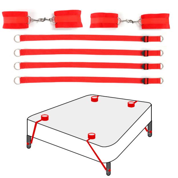 Bedroom Bondage Restraints Bdsm Kit Sex Toy - Red - image 10