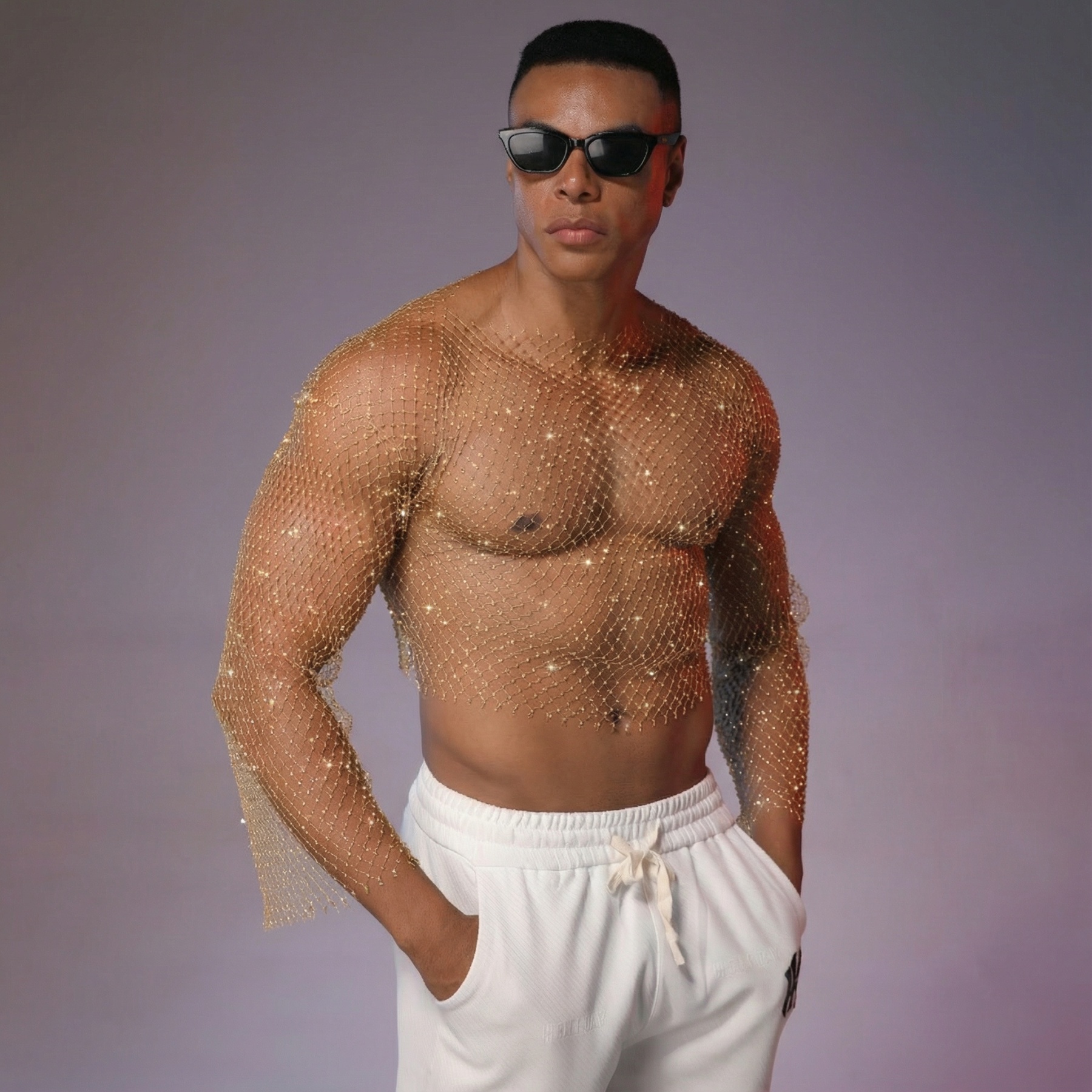 Starluxe Mesh Sparkle Top – Style A - image 2