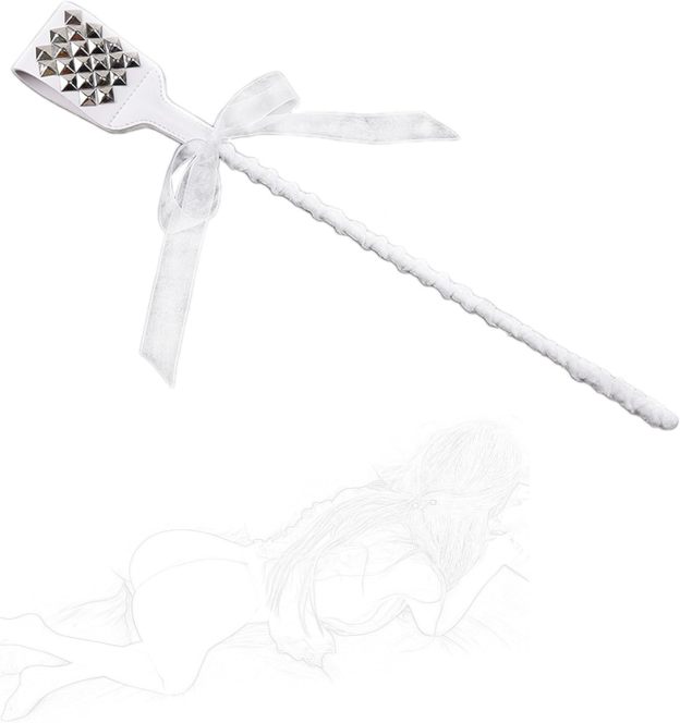 Velvet Touch Leather Sensation Flogger - White - image 2