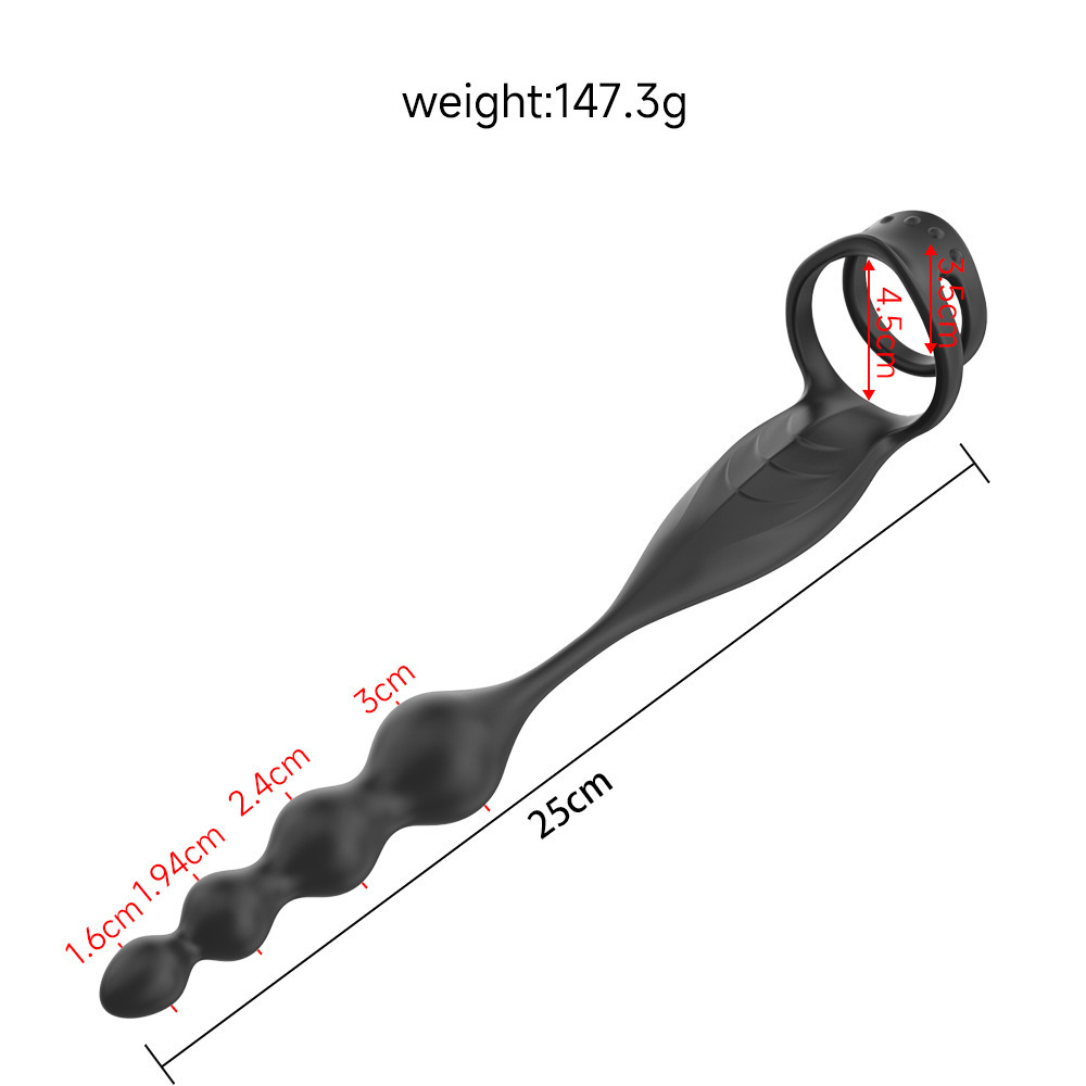 App-Controlled Beaded Cock Ring Penis Sleeve – 9 Vibration Modes for Couples-WeLovePlugs