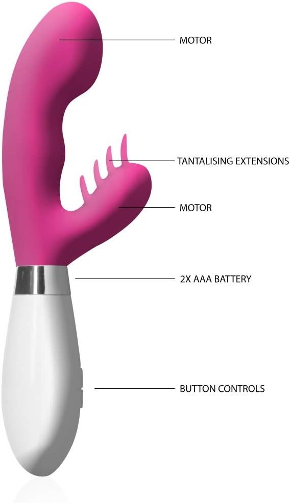 Magic Wand Silicone Double Head Cordless Massager With 10 Vibration Modes