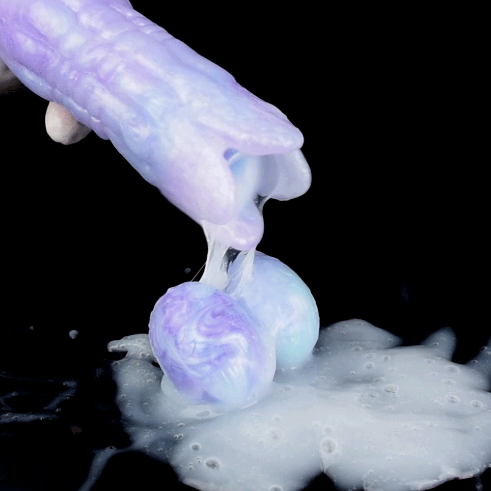 8 Inch Ejaculating Alien Egg-Laying Dildo Silicone Ovipositor Sex Toy