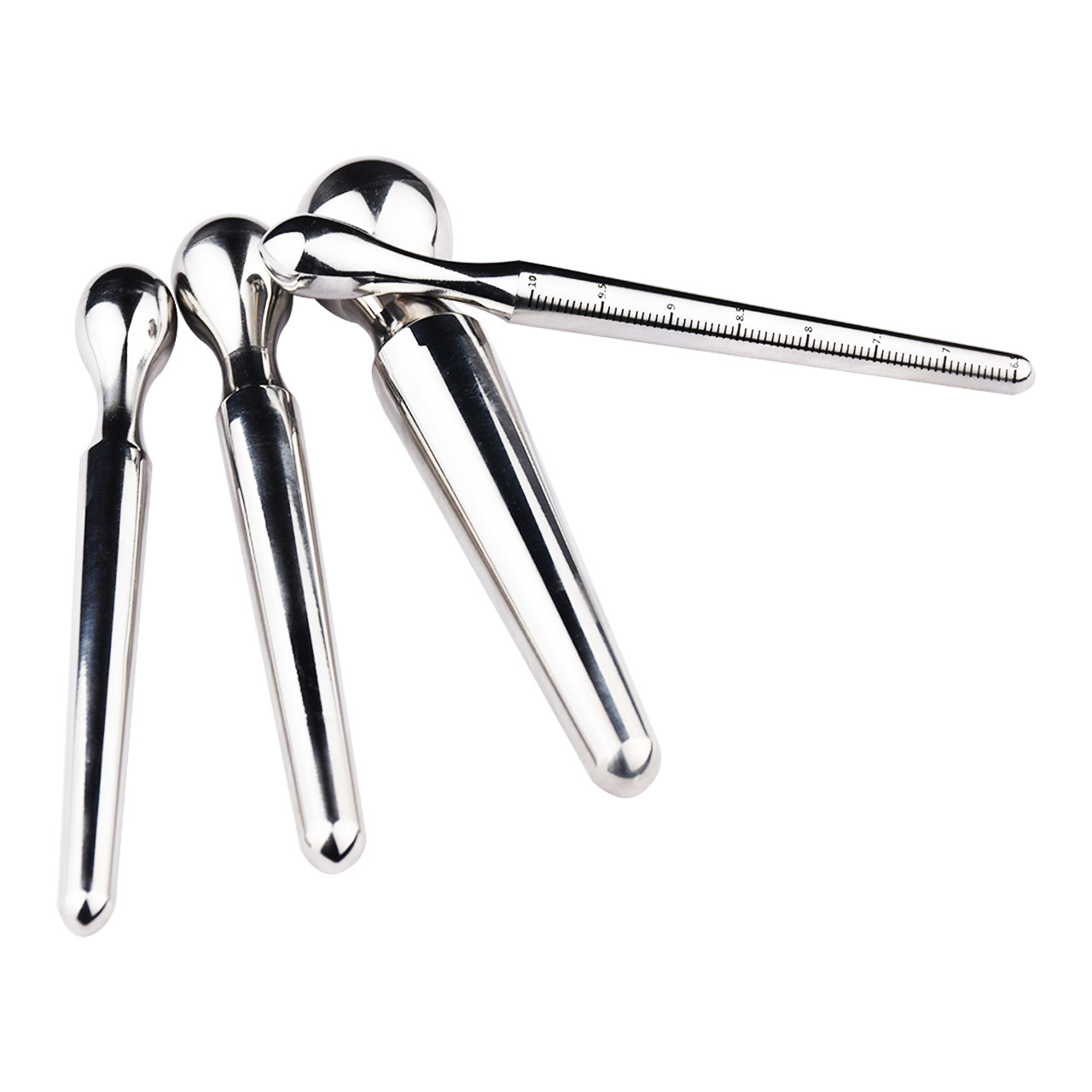 Stainless Steel Urethral Sounds With Scale Sounding Rods -WeLovePlugs