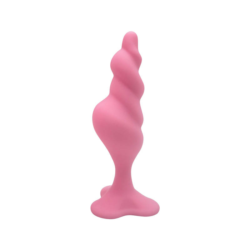 Soft Silicone Anal Plug with Rounded Tip & Flared Base - Pink - S - image 3