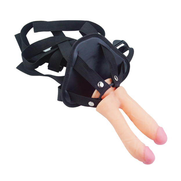 Realistic Suction Cup Double End Strap On Dildo – Wearable & Hands-Free