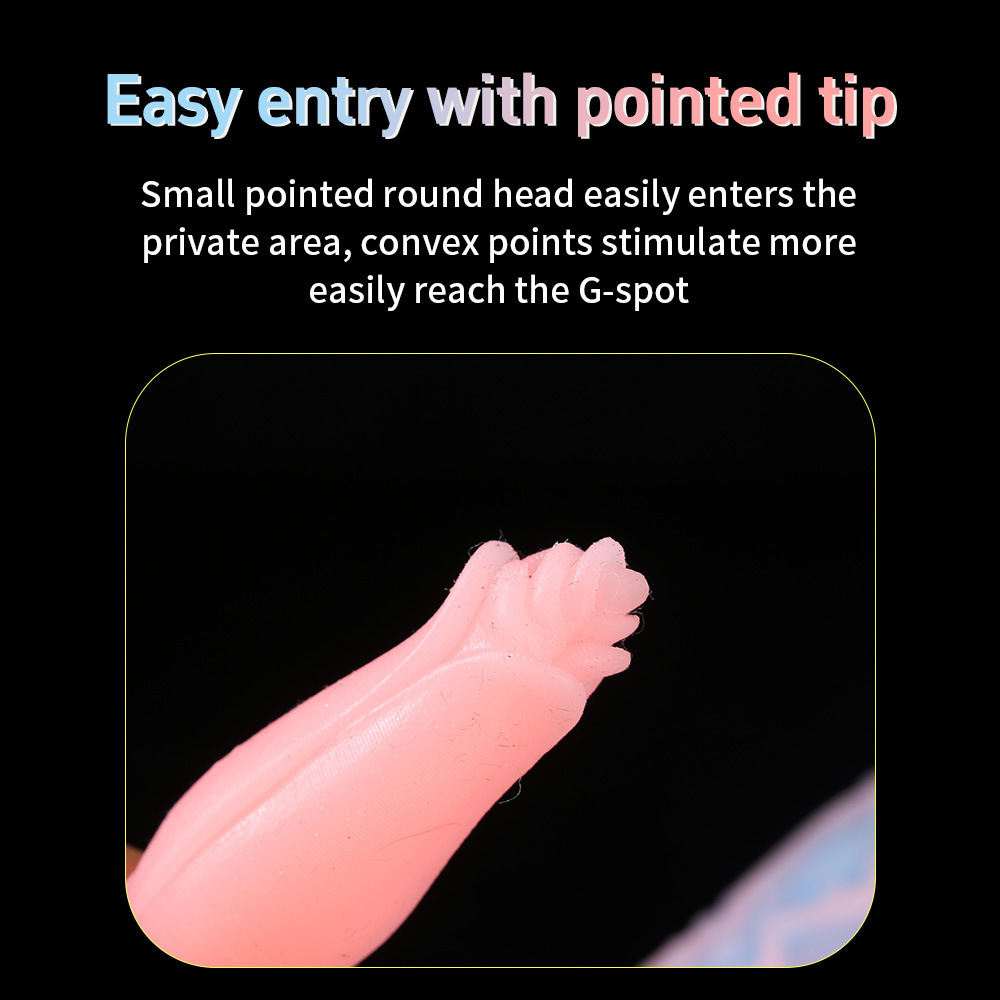 PetalPlay Anal Plug – Bumpy Rosebud Shape with Suction Cup Extra Long Dildo